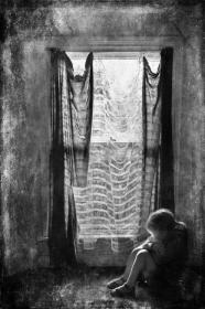 child-in-the-window-bw